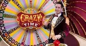Crazy Time live game-show met money wheel en bonus rounds